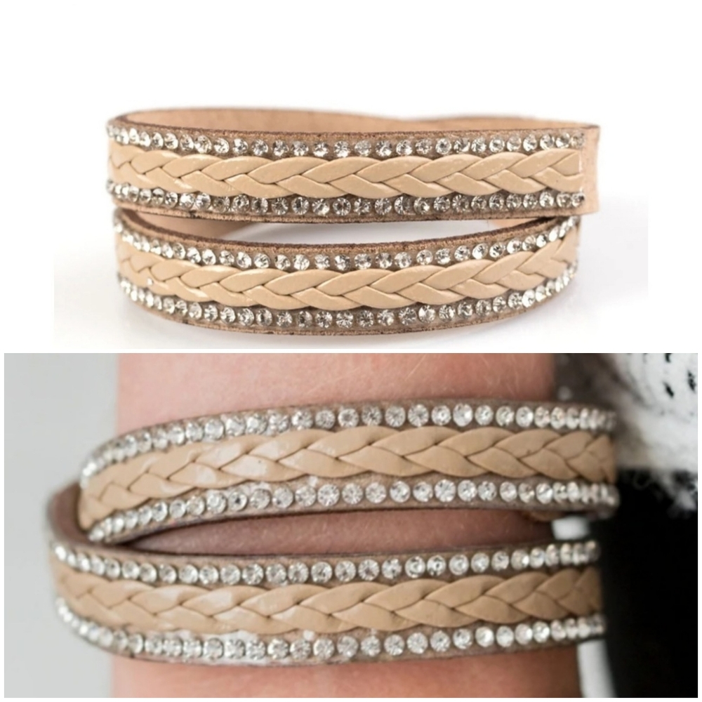 SLAY THE FIELD BROWN DOUBLE WRAP BRACELET